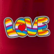 Love nápis duhový