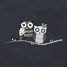 Dvě sovy abstraktní