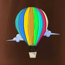 Horkovzdušný balon v oblacích