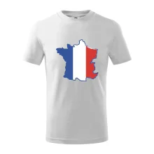 Francouzská vlajka mapa obrys