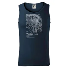 Trosky - vrstevnice v obdélníku