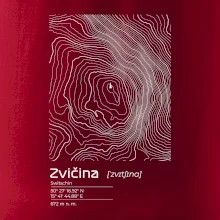 Zvičina - vrstevnice v obdélníku