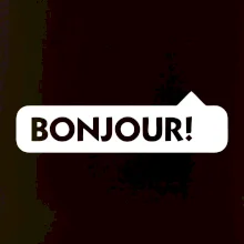 Nápis Bonjour