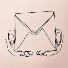 Obálka pošták jedním tahem