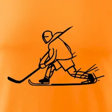 Kreslený hokejista tučnou fixou