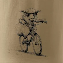 Ovce s brýlemi na kole
