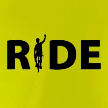 Ride - nápis s cyklistou
