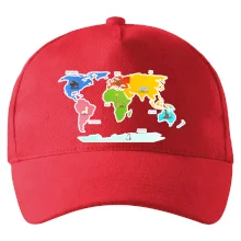 Světové kontinenty s názvy a zvířátky