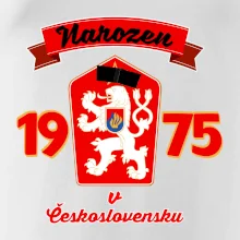 Narozen v Československu - Přelepený znak 1975