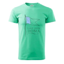 Tady jsem doma potápěčská vlajka Alfa s modrým polem