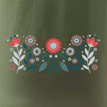 Folklor - květiny v řadě