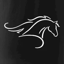 Kůň - bežící silueta hlavy