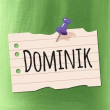 Papírek se jmenovkou - prso - vlastní jméno