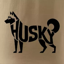 Husky nápis v těle