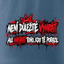 Není důležité vyhrát - pouliční graffiti s červenými tahy