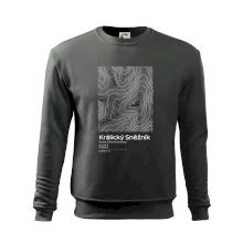 Králický Sněžník - vrstevnice v obdélníku