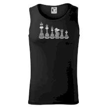 Šachové figurky v řadě - kreslené