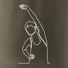 Protahující se žena jedním tahem