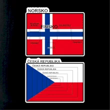 Norská a česká vlajka