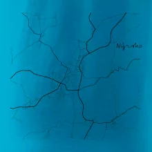 Černobílá mapa Nýrsko  340 22