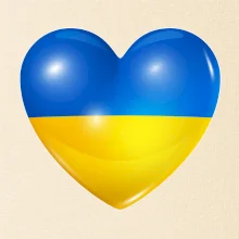 Ukrajina srdce vlajka