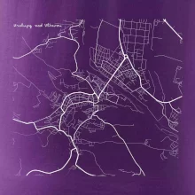 Černobílá mapa Kralupy nad Vltavou