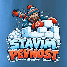 Rodinná vánoční trička - Stavím pevnost táta sněhová bitva