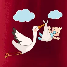 Čáp čekáme miminko - kluk