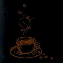 Hrnek plný čerstvé kávy