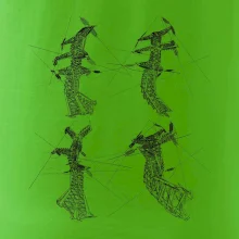 Zkroucený stožár vysokého vedení