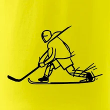 Kreslený hokejista tučnou fixou