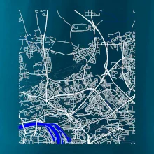 Praha 18200 - Mapa s vodními toky