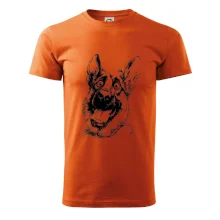 Černobílá karikatura Německý ovčák