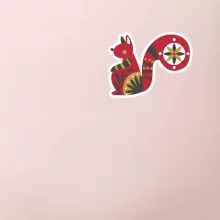 Folklor na prsu veverka