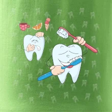 Zubařské tričko - kartáček a jídlo