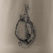 Boxerské rukavice kreslené na výšku