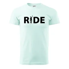 Ride - nápis s cyklistou