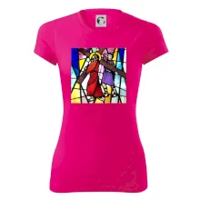 Vitráž - Ježíš a kříž