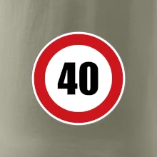 Dopravní značka - omezení rychlosti 40