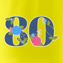 Květinové číslo kreslené - 80