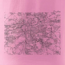 Mapy měst černobílé Praha