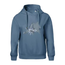 Mapa Evropy - srdce v Ukrajině