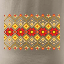 Ukrajinský vzor  - Červené květiny