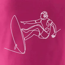 Surfař na vlně jedním tahem