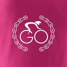 Logo cyklisty a řetěz