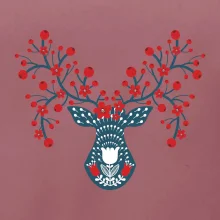 Folklor - jelen s červenými plody