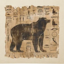 Egyptské hieroglyfy medvěd