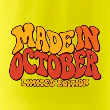Made in october limited edition retro vlnité písmo