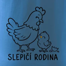 Slepičí rodina s kuřátkem