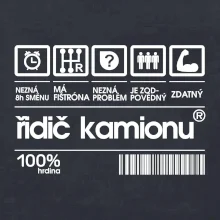 Čárový kód řidič kamionu Čárový kód řidič kamionu